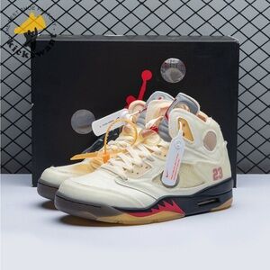 Off White X Air Jordan 5 “Sail”